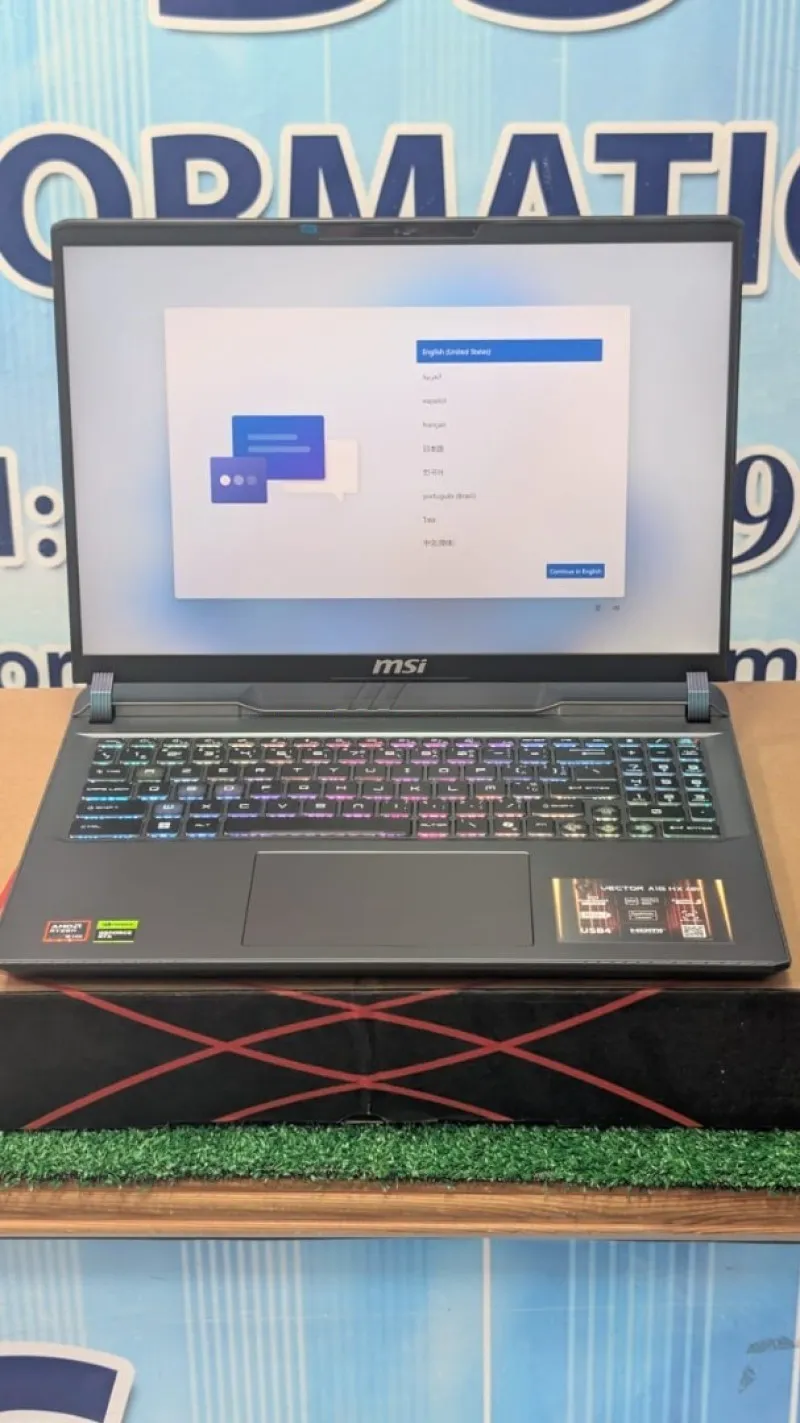 MSI Vector A16 HX — Ryzen 9 8940HX · RTX 5070 Ti · 16" 240 Hz