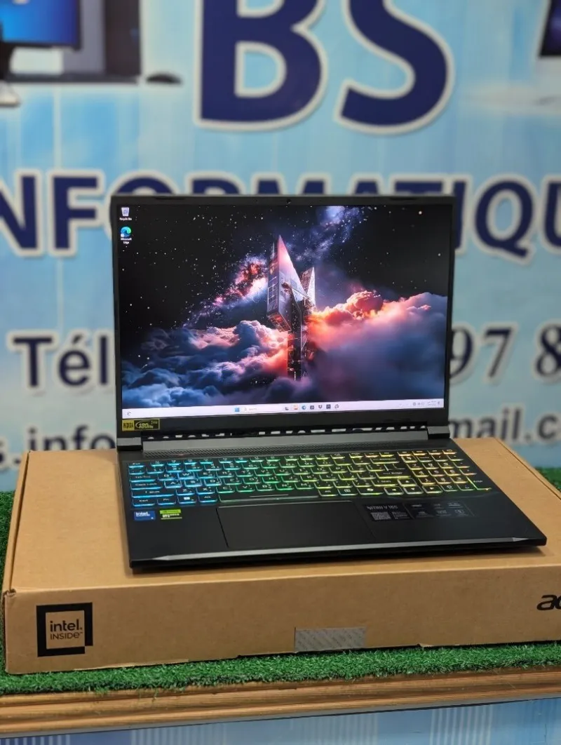 Acer Nitro V16S — Intel Core 9 270H · 16 Go DDR5 · RTX 5070 · 1 To SSD · 16" 2K 180 Hz